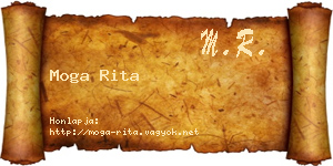 Moga Rita névjegykártya
